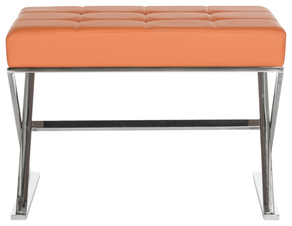 Channa Ottoman Orange   Modern   Footstools And Ottomans   by Virgil Stanis Design  Houzz