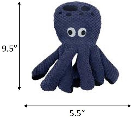 Fab Dog Floppy Octopus Squeaky Plush Dog Toy