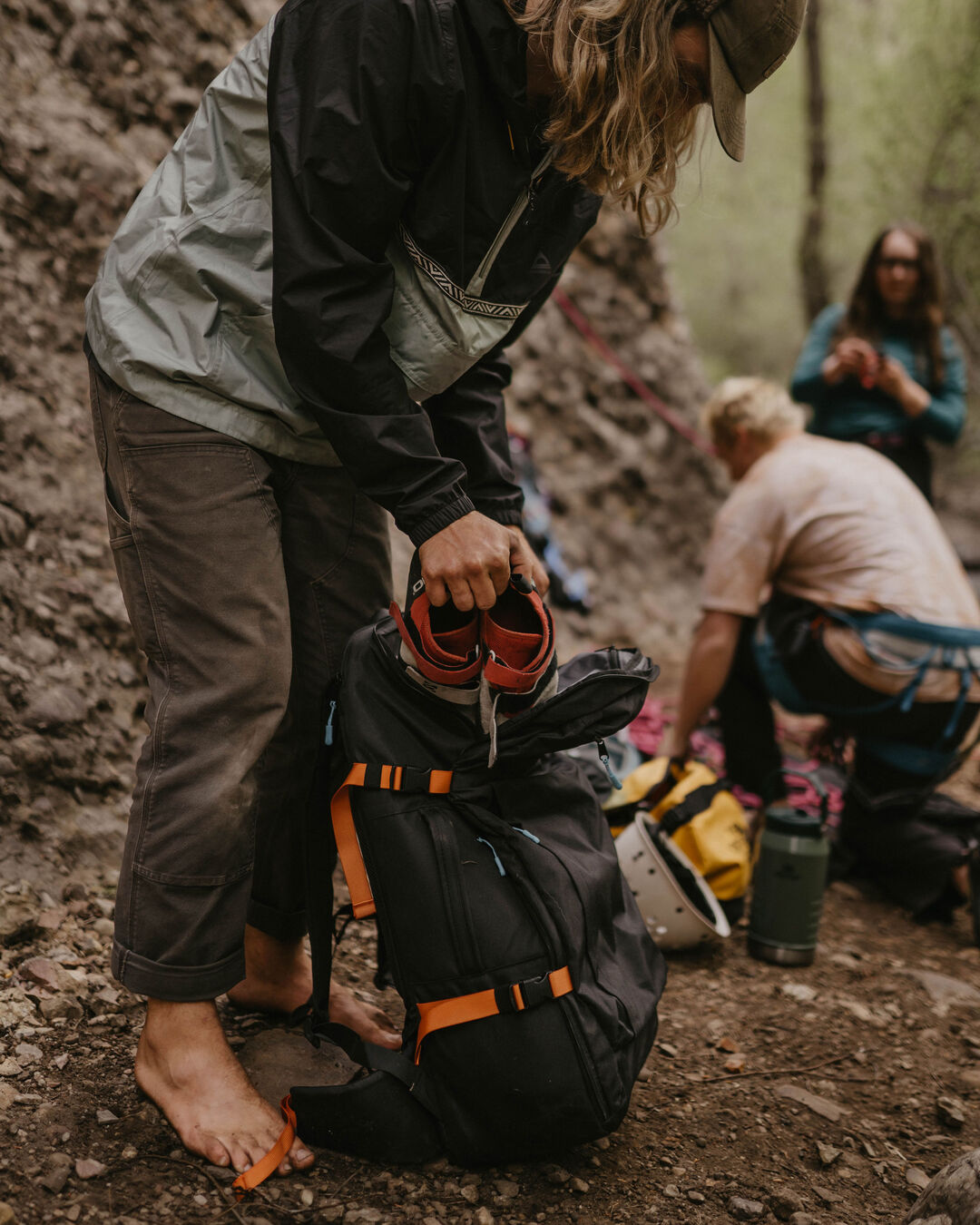 Adventurer 55L Recycled Backpack - Black