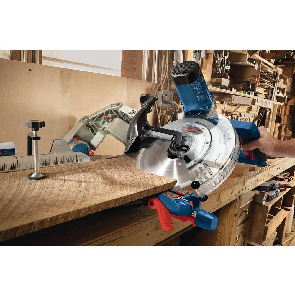 Bosch 12 in. DUAL-BEVEL GLIDE MITER SAW with FOLDING-LEG MITER SAW STAND GCM12SD+T1B