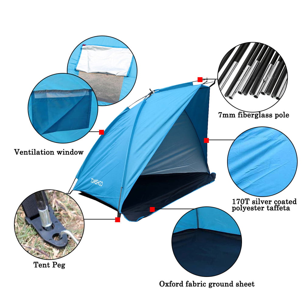 Beach Tent， Beach Tent Beach Umbrella Outdoor Sun Shelter Canopy Cabana for Fishing Picnic Beach Park