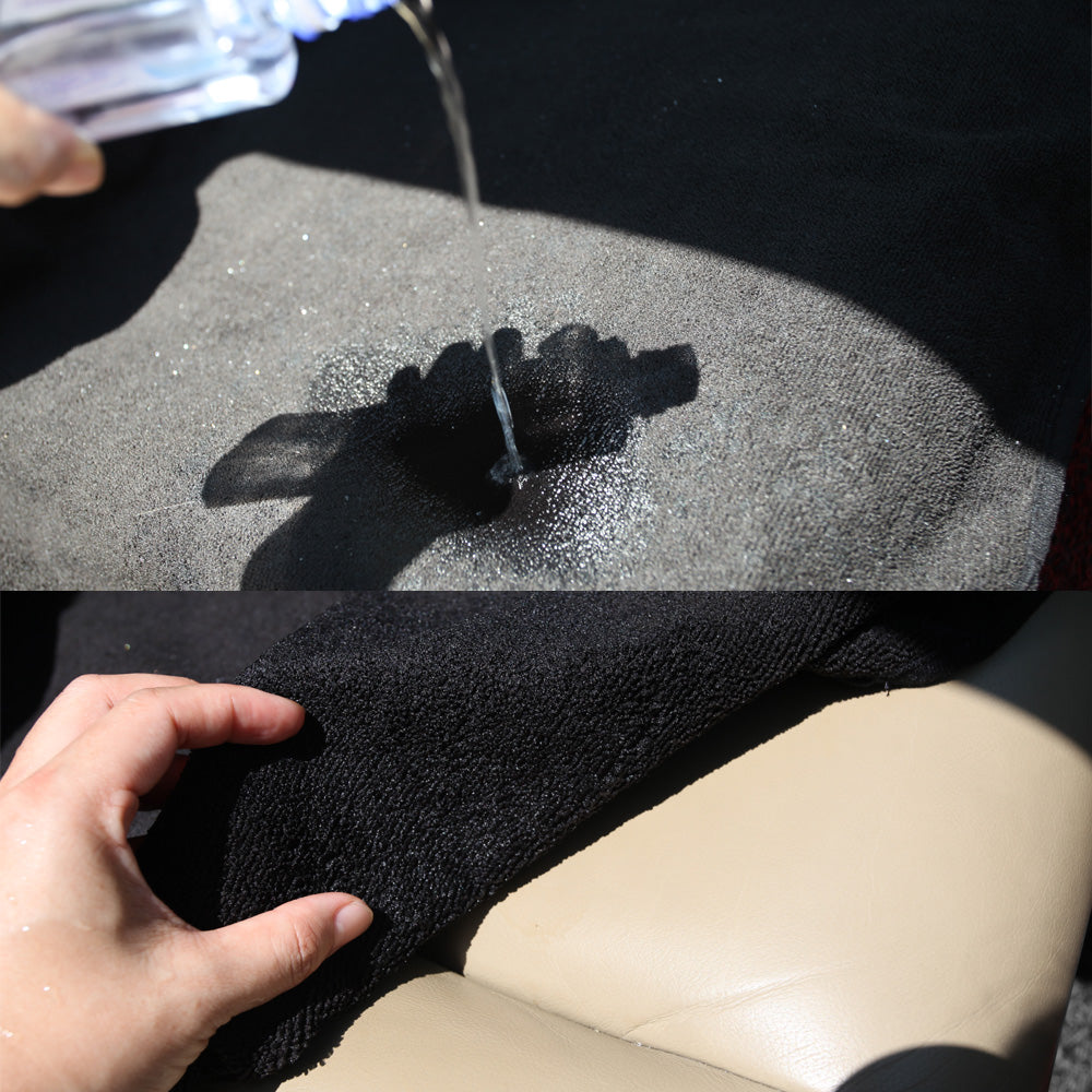 Leader Accessories 2pcs Black Sweat Towel Seat Covers for Car Front Bucket Seat