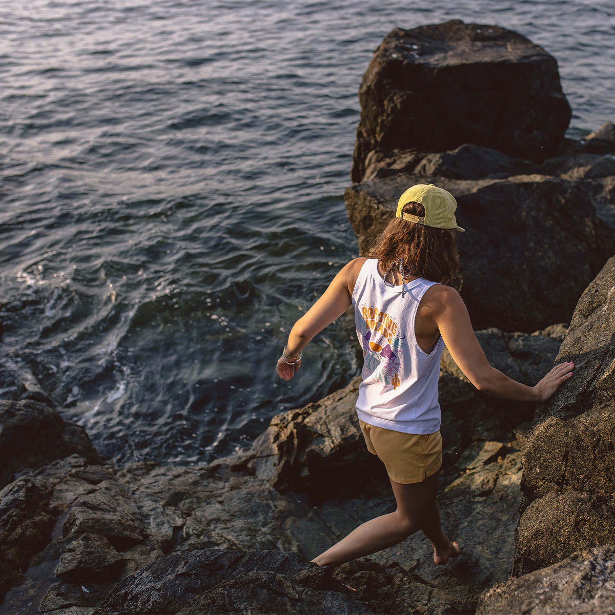 Cactus Recycled Cotton Vest - White