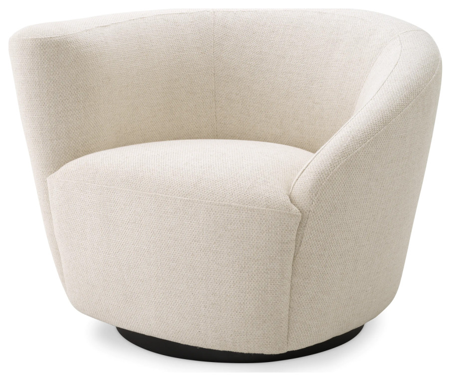 Cream Modular Swivel Chair  Eichholtz Colin   Transitional   Armchairs And Accent Chairs   by Oroa   Distinctive Furniture  Houzz