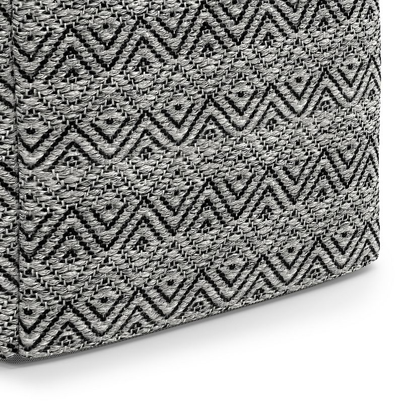 Simpli Home Hendrik Square Woven Indoor / Outdoor Pouf