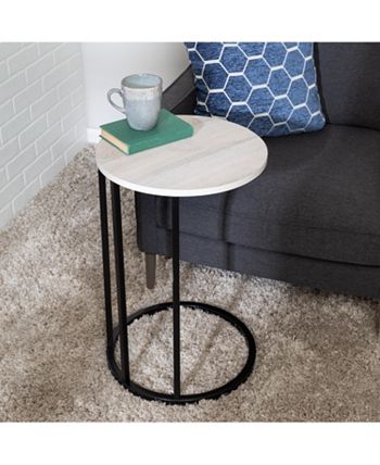 Honey Can Do Round C End Table