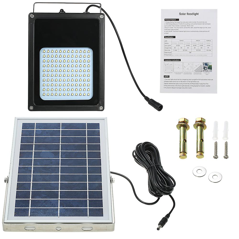 Solar Powered Floodlight 120 Led Solar Lights Ip65 Waterproof Outdoor Security Lights For Home， Garden， Lawn No.219858