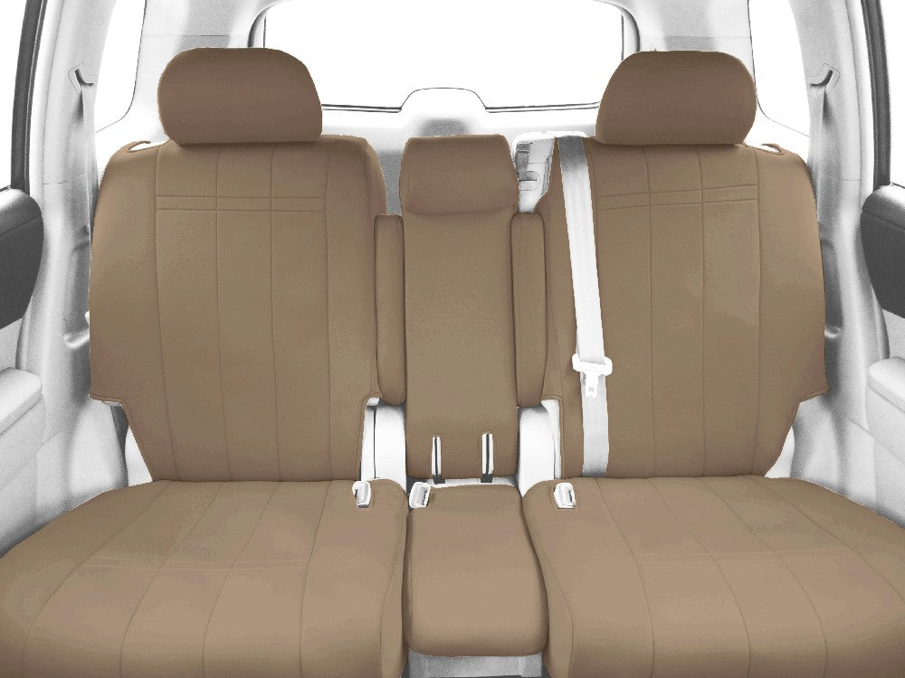 CalTrend Front Neo Seat Covers for 2015-2020 Ford F-150 - FD507-06NA Beige Insert and Trim