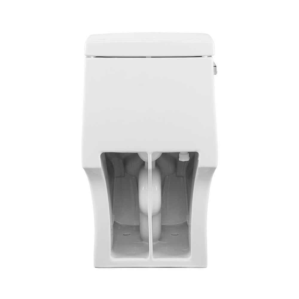 Swiss Madison Virage 1-Piece 1.28 GPF Single Flush Elongated Toilet in Glossy White, Seat Included SM-1T123