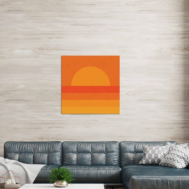 Retro Geometric Sunset By Alisa Galitsyna Unframed Wall Canvas Icanvas