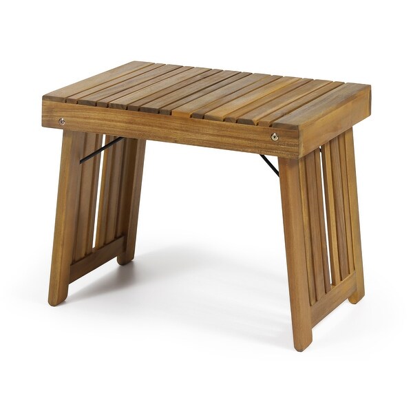 Kyoto Outdoor Acacia Wood Folding Side Table by Christopher Knight Home