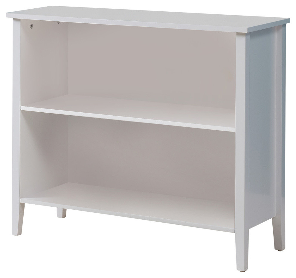 Paris 2 Shelf Bookcase  White   Contemporary   Bookcases   by Pilaster Designs  Houzz