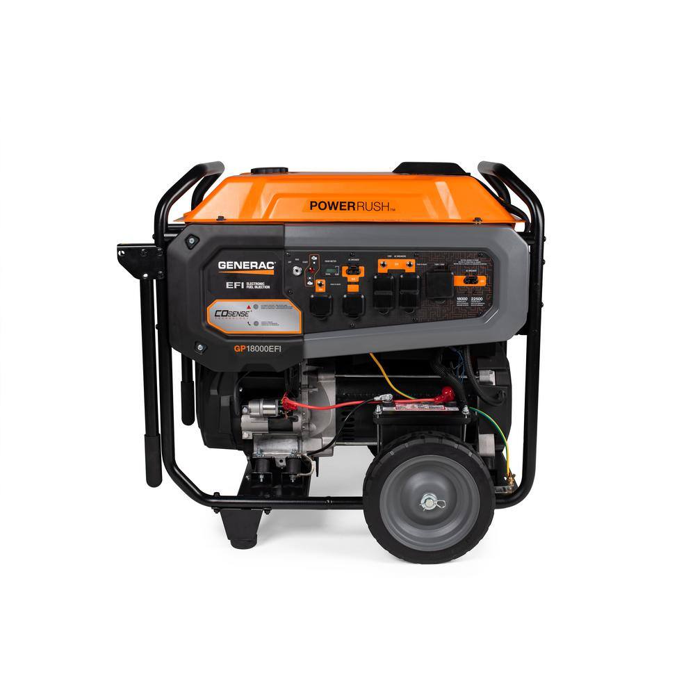 Generac GP 18000-Watt Electric Start EFI Gasoline Portable Generator with OHVI Engine Plus COsense G0077060