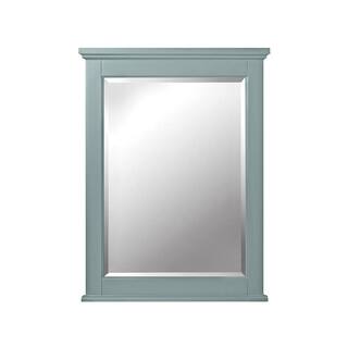 Home Decorators Collection 24 in. W x 32 in. H Framed Rectangular Bathroom Vanity Mirror in seaglass 1234900310