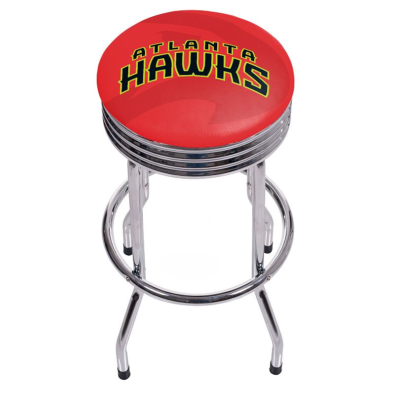 Atlanta Hawks Padded Ribbed Bar Stool