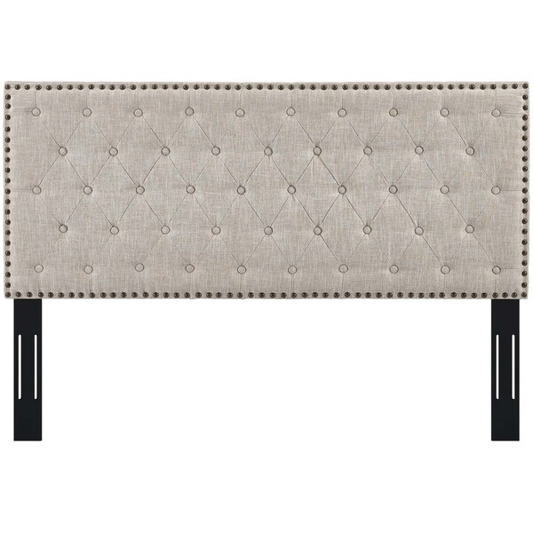 Copper Grove Avdiivka King/Cali King Upholstered Fabric Headboard - - 27621661