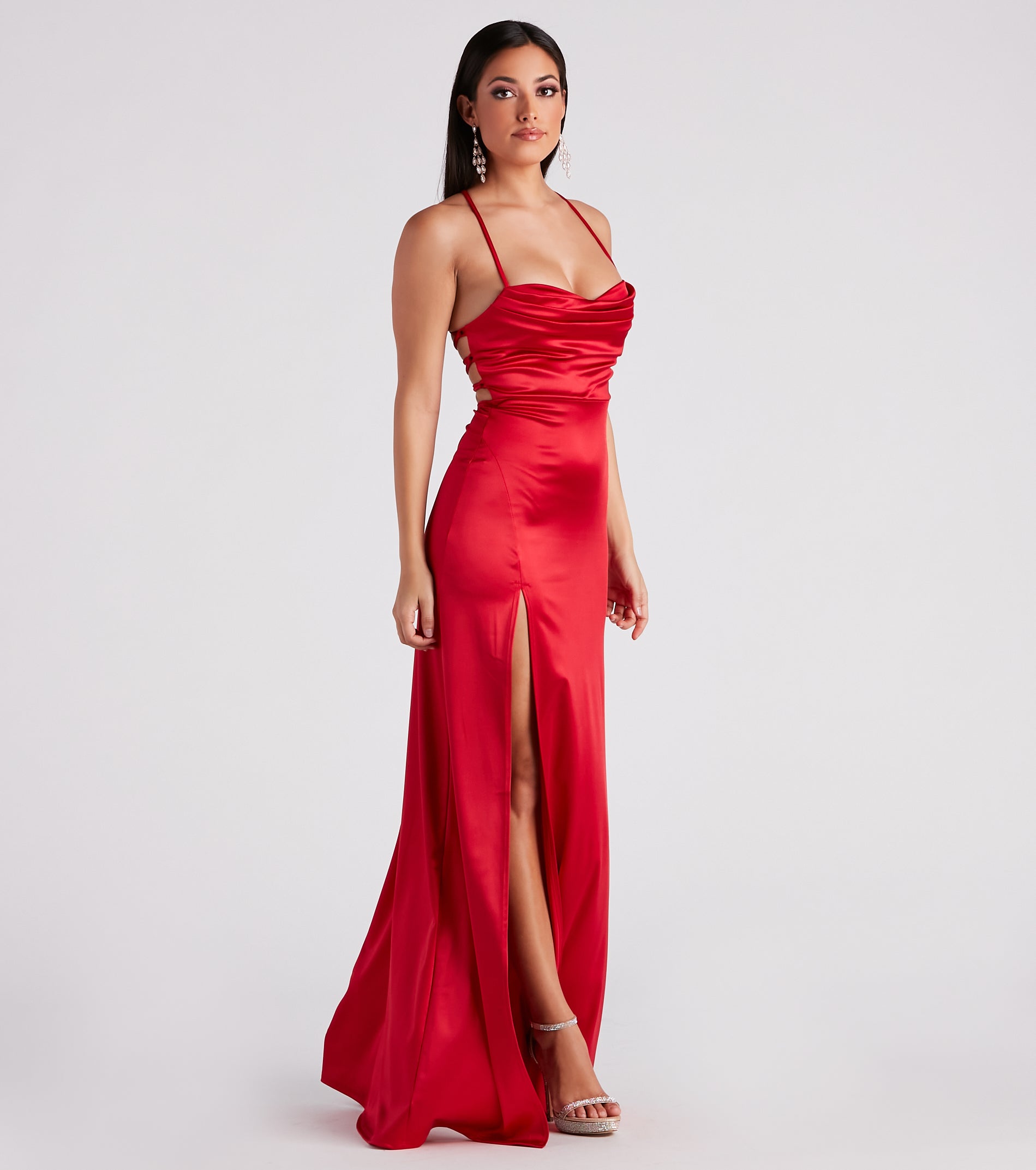 Trixie Formal Satin A-Line Dress