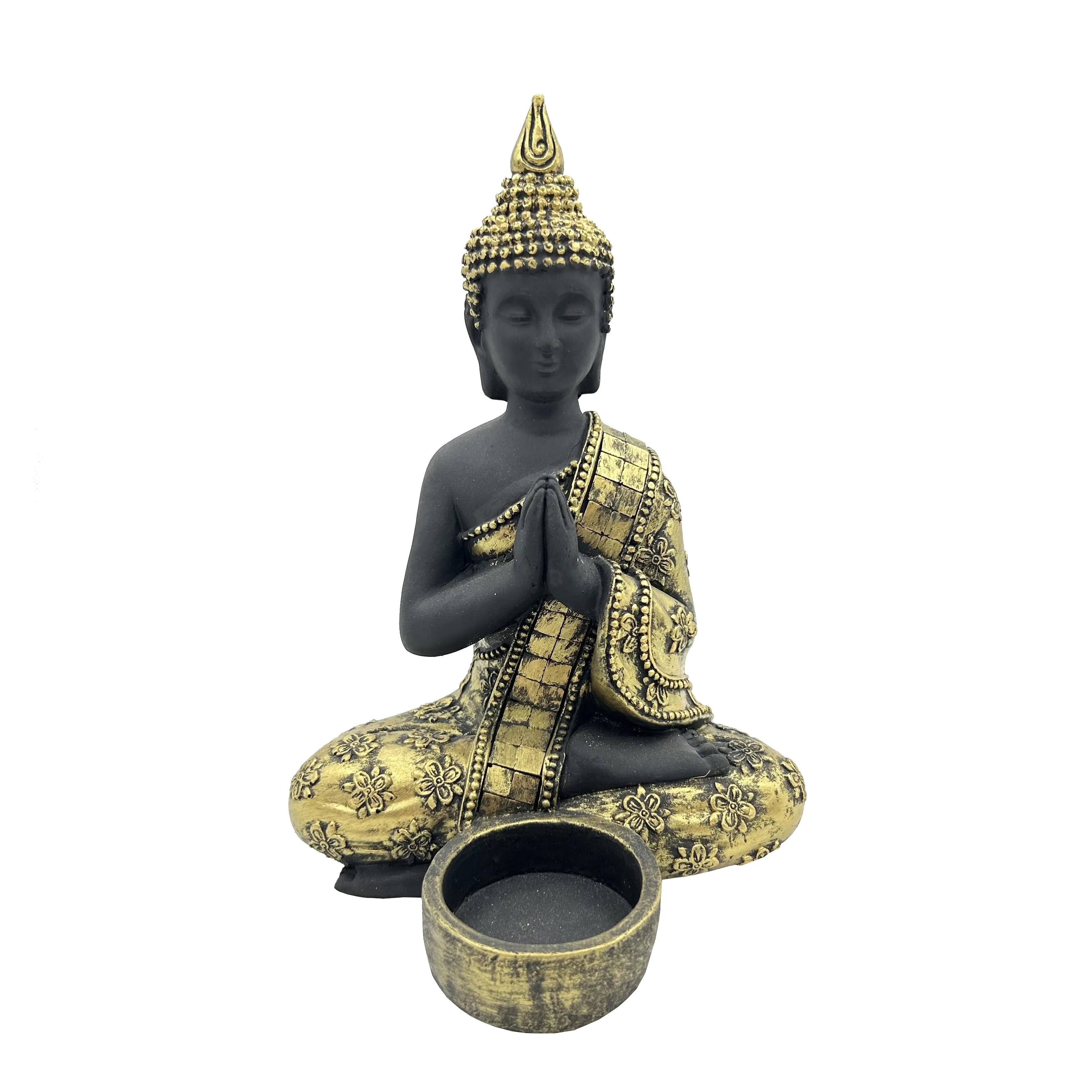 Custom Buddha Figure Sculpture Cement Artificial Flowers Plant Pots Garden Supplies for Garden Decor