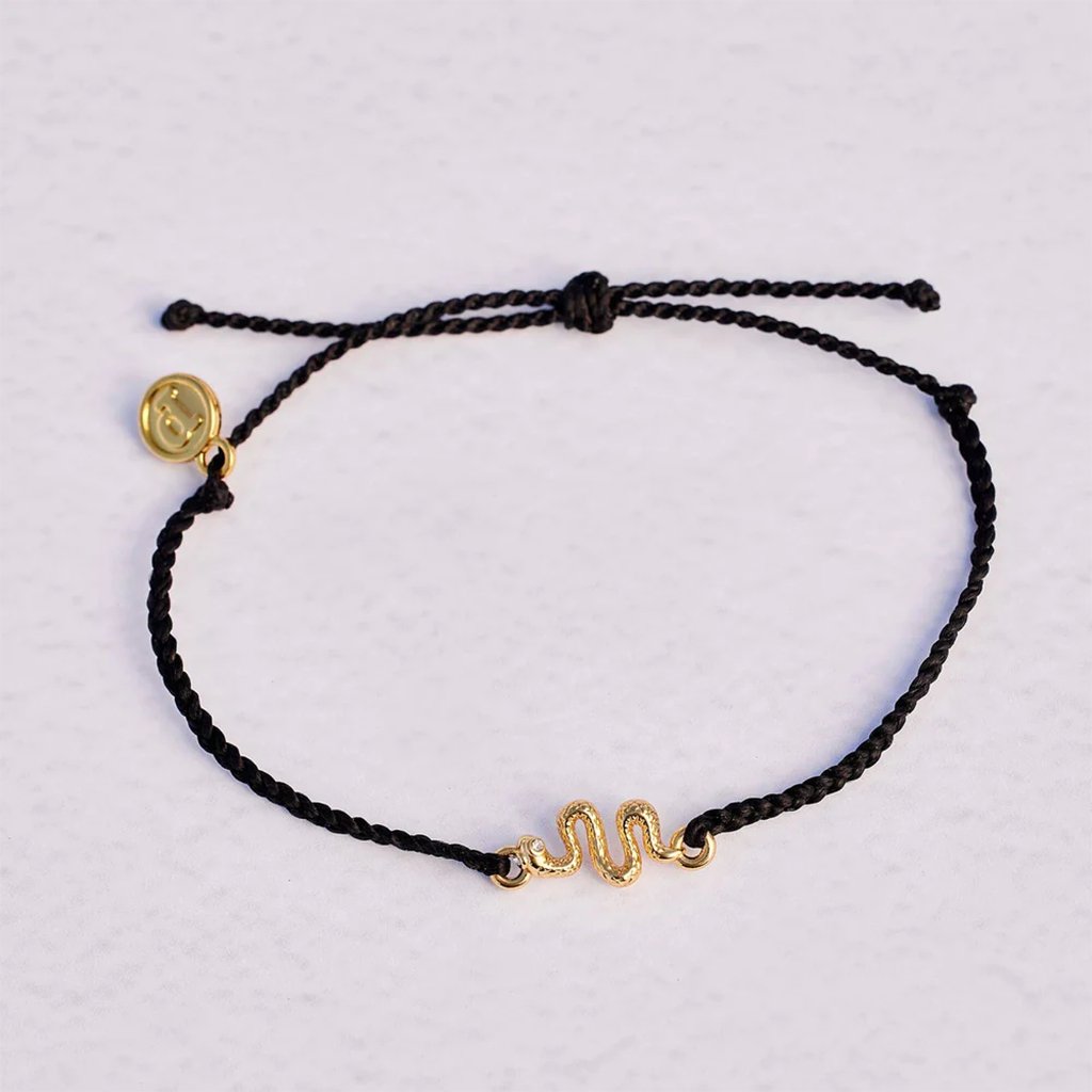 Pura Vida  Snake Gold Charm Bracelet