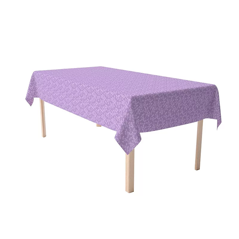 Rectangular Tablecloth， 100% Cotton， 52x104， Purple Vines