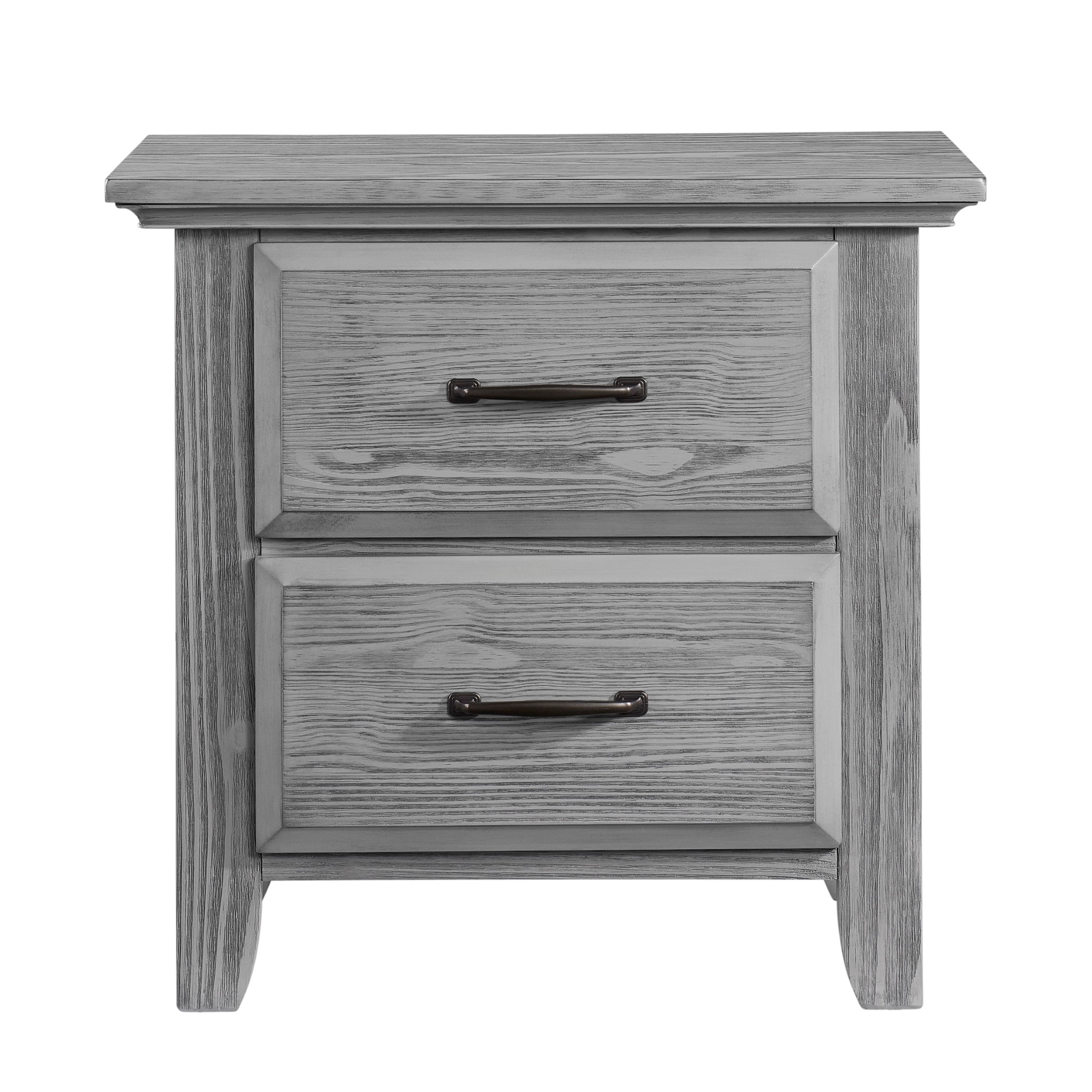 Oxford Baby Willowbrook 2-Drawer Nightstand, Graphite Gray