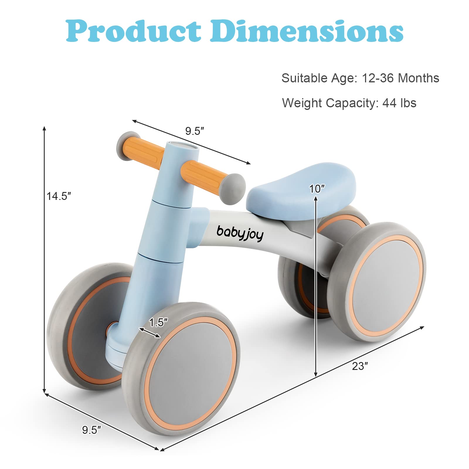 Costzon Baby Balance Bikes for 12-36 Months, Cute Toddler Bicycles to Train Baby from Standing to Walking