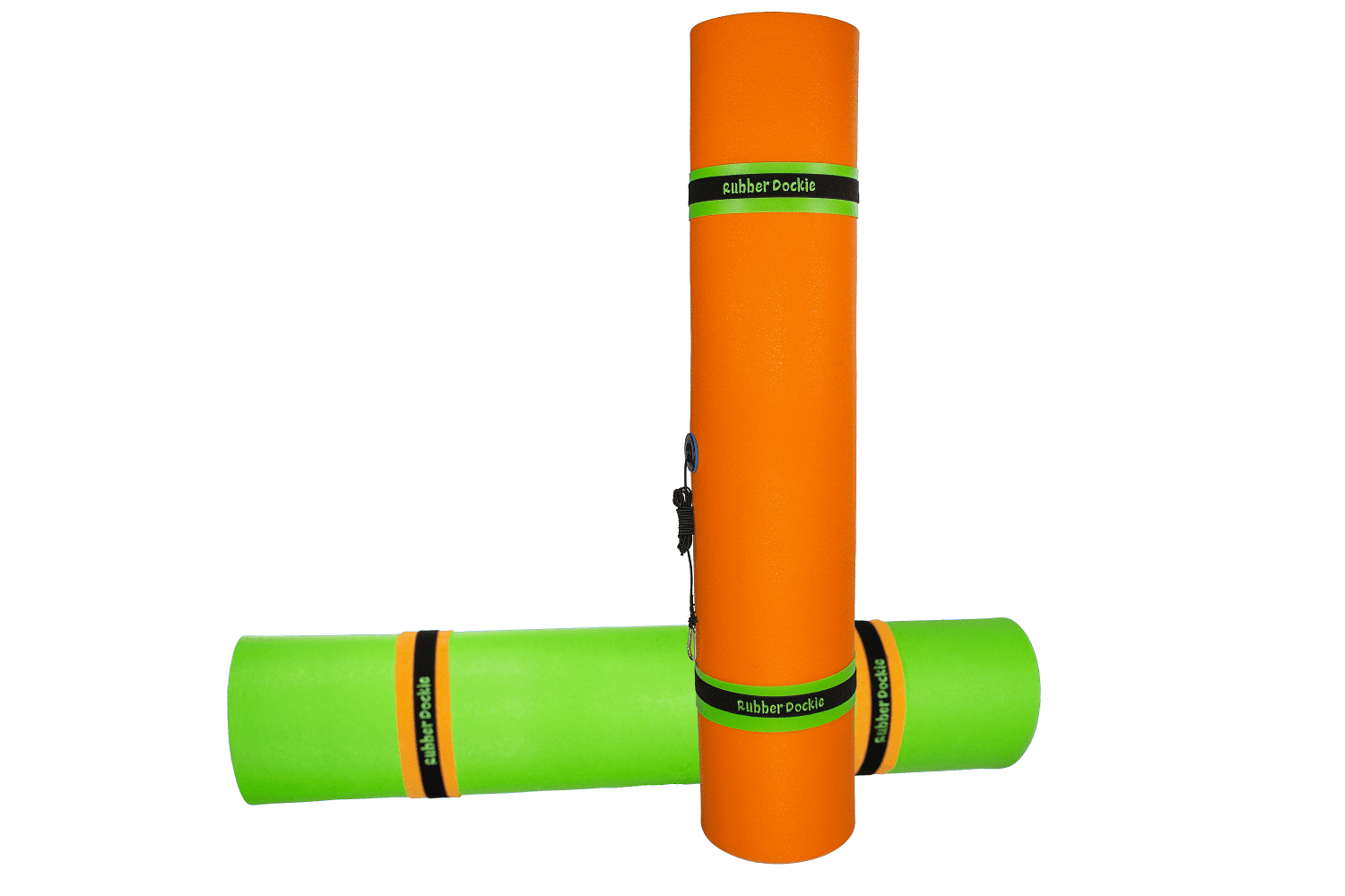 Rubber Dockie 9x6 ft Premium Foam Floating Water Mat Pad (Green and Orange)