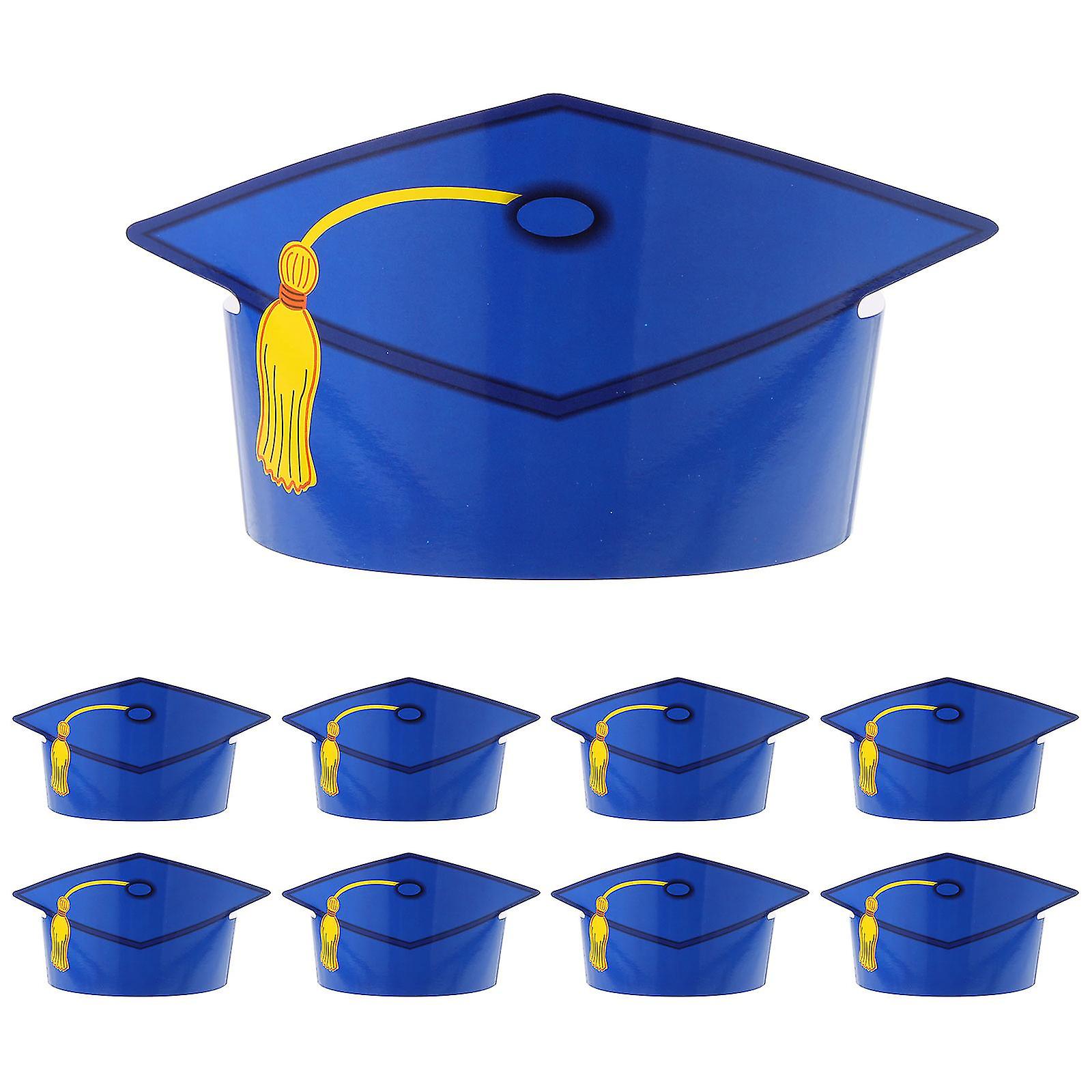 12pcs Diy Graduation Cap Adjustable Graduation Paper Hats Caps Party Favor For Kid Adults