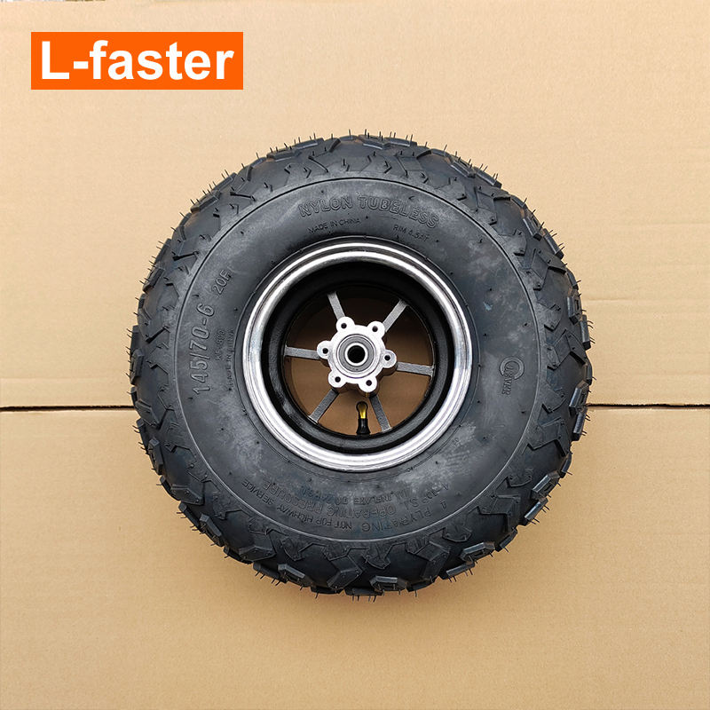 14.5 Inch Air Wheel Black oy Hub 12mm Bearing Diameter Tubeless 145/70 6 Pneumatic Tire For Electric Cart Scooter