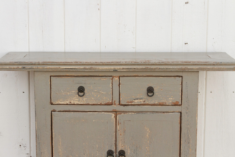 Painted Farmhouse Style Small Cabinet   Asian   Accent Chests And Cabinets   by De cor  Houzz