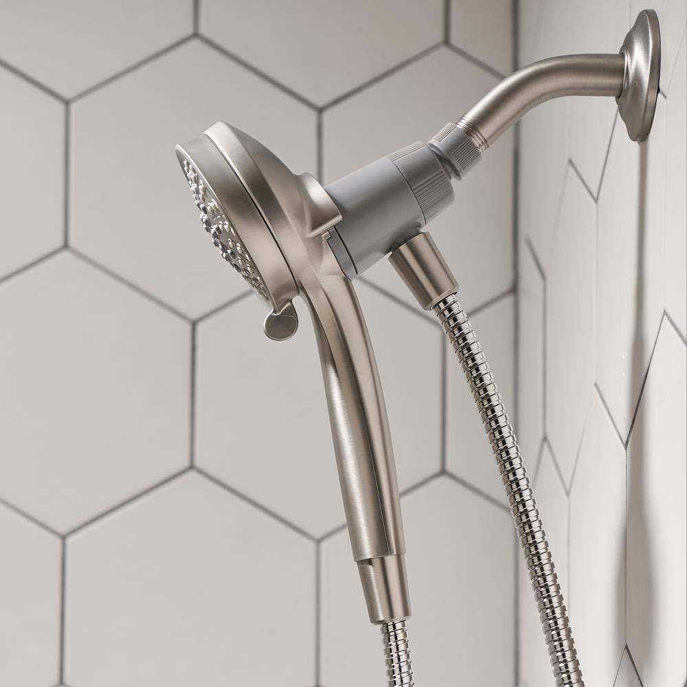 MOEN Attract with Magnetix 6-Spray 3.75 in. Single Wall Mount Handheld Adjustable Shower Head in Spot Resist Brushed Nickel 26000SRN