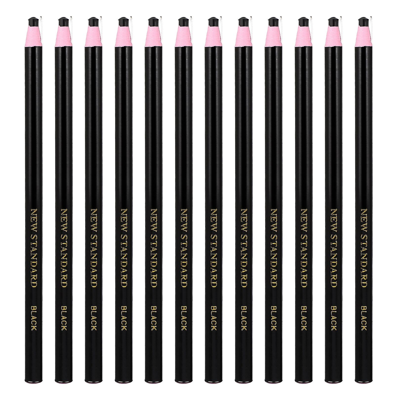 Nuobesty 12pcs Sharpen-free Crayons Fabric Glass Leather Marker Pens Marker Crayons Multi-purpose Crayons (black)