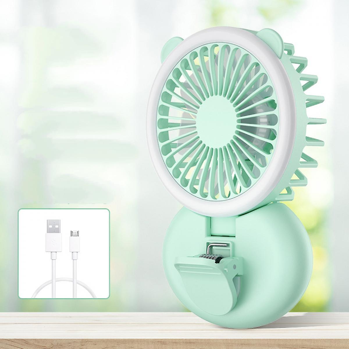 Portable Fan Usb With Led Fill Light Light Wearable Personal Fan