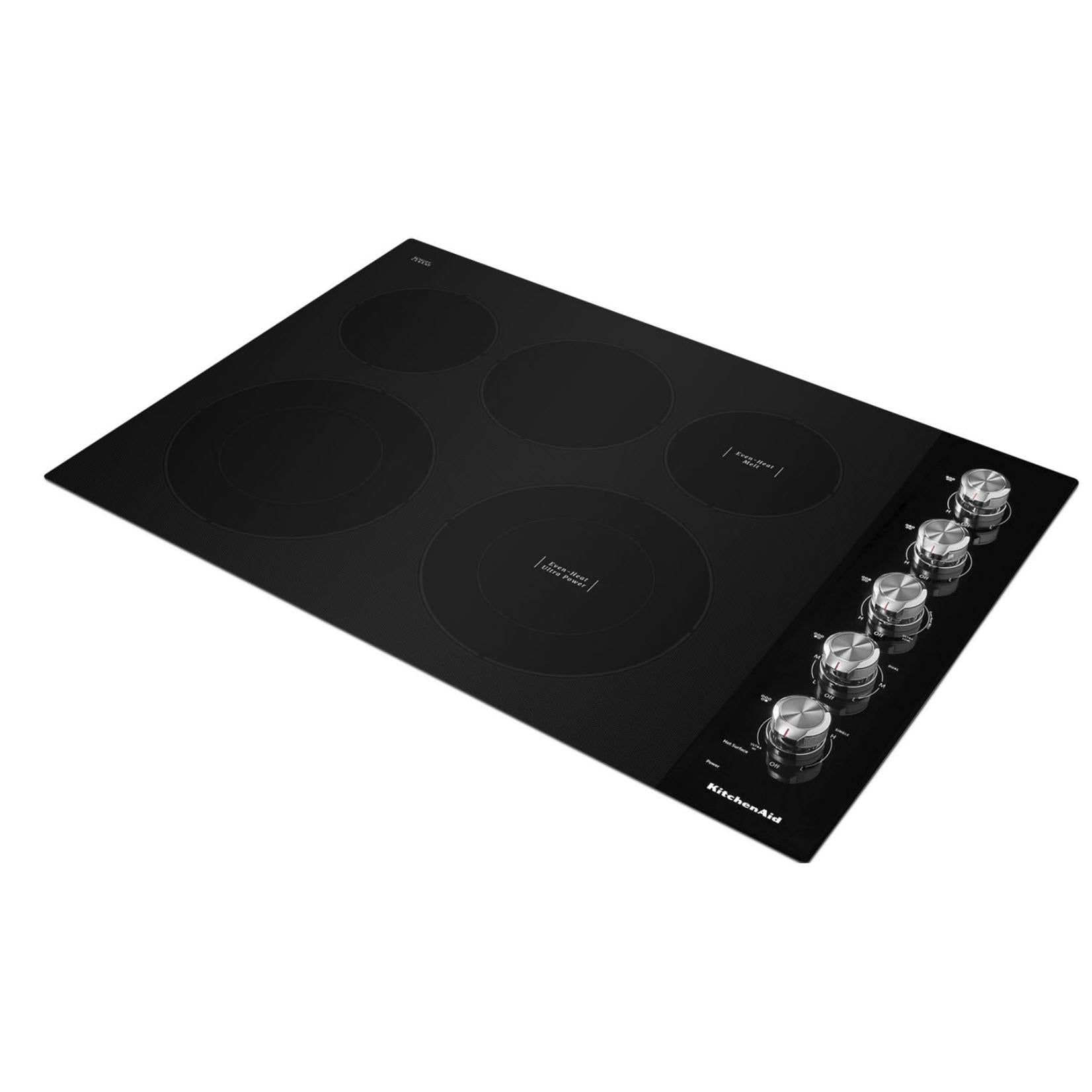 KitchenAid 30-inch Built-in Electric Cooktop with 5 Elements KCES550HBL