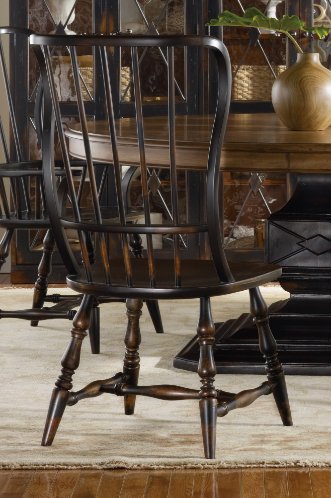 Sanctuary Spindle Side Chair  Ebony   Traditional   Dining Chairs   by Hooker Furniture  Houzz