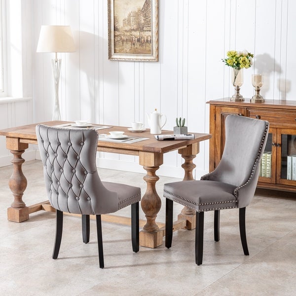 Velvet Dining Chairs Set of 2，for Kitchen Diningroom