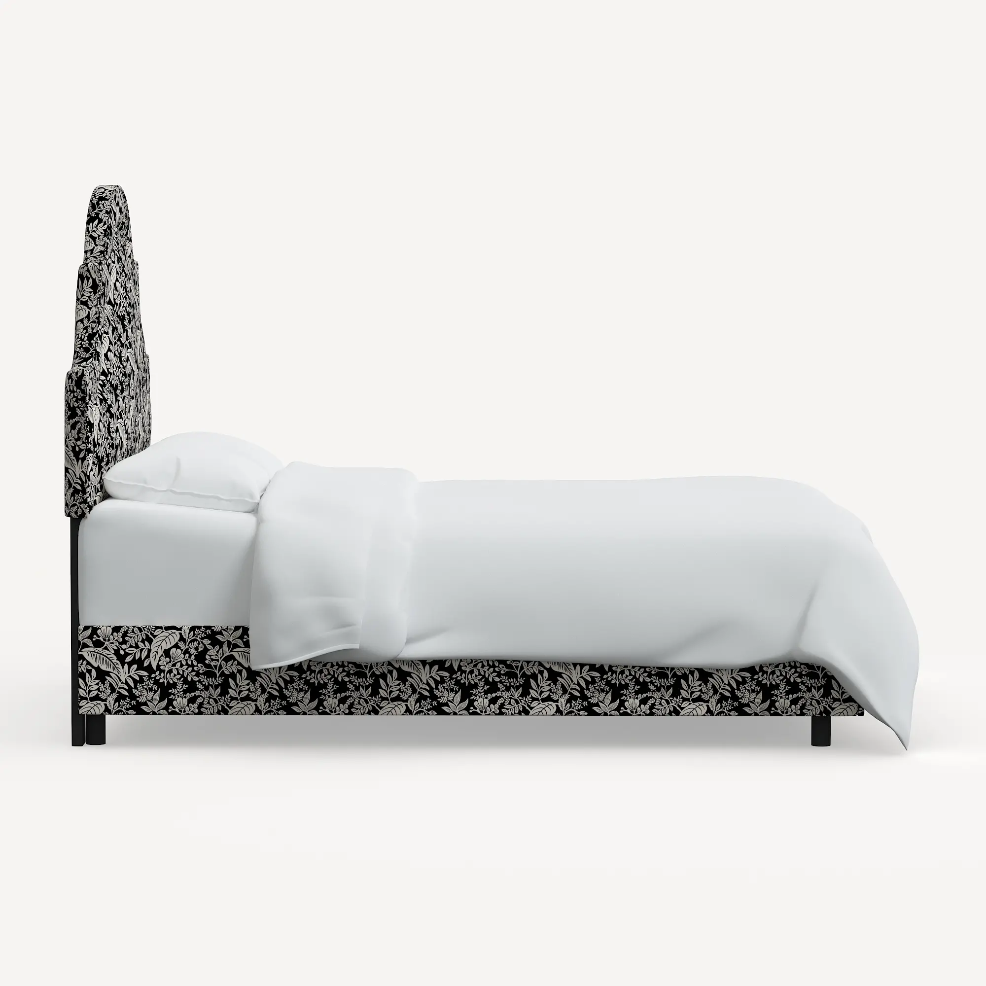 Rifle Paper Co. Marion Canopy Black and Cream Twin Bed