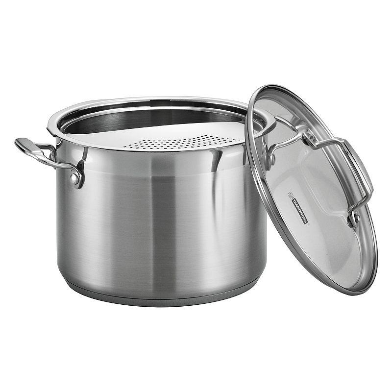 Tramontina Gourmet Tri-Ply Base 6-qt. Stainless Steel Pasta Cooker