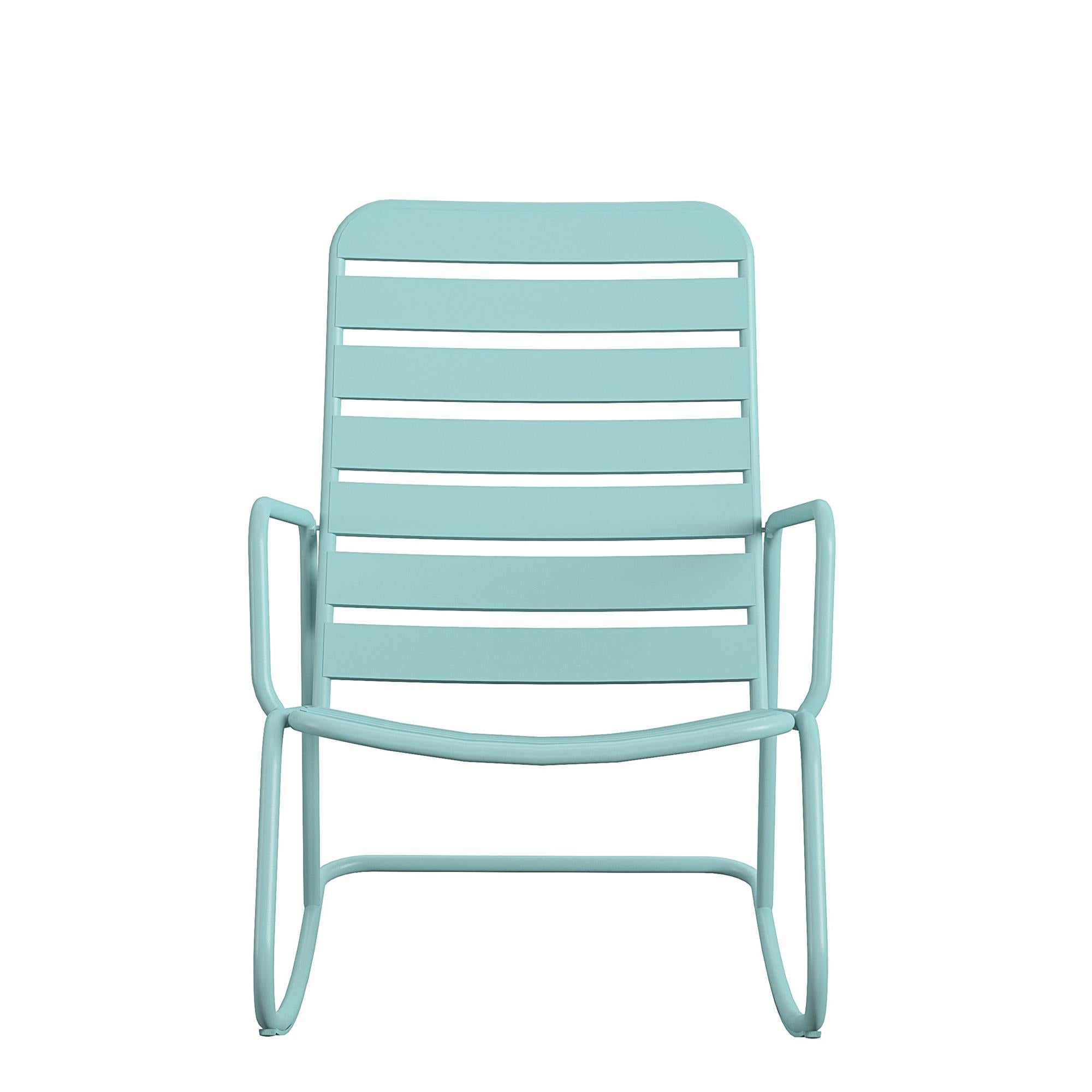 Novogratz Poolside Gossip, Roberta Outdoor/Indoor Rocking Chair, Aqua Haze