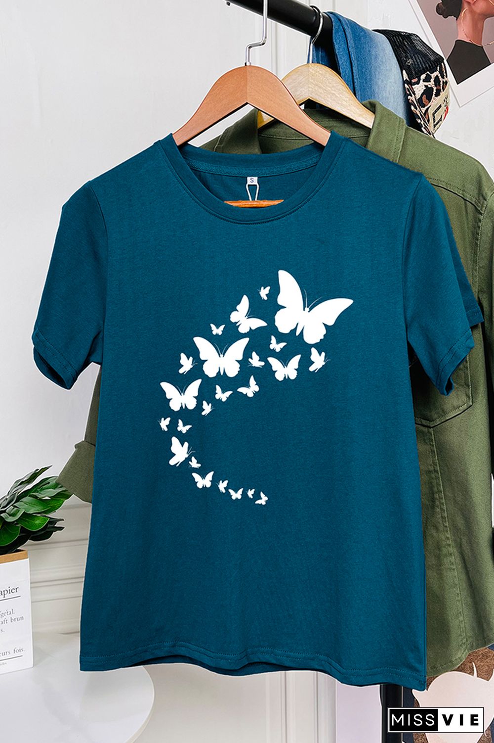 Flying Butterflies Graphic T-Shirt Wholesale