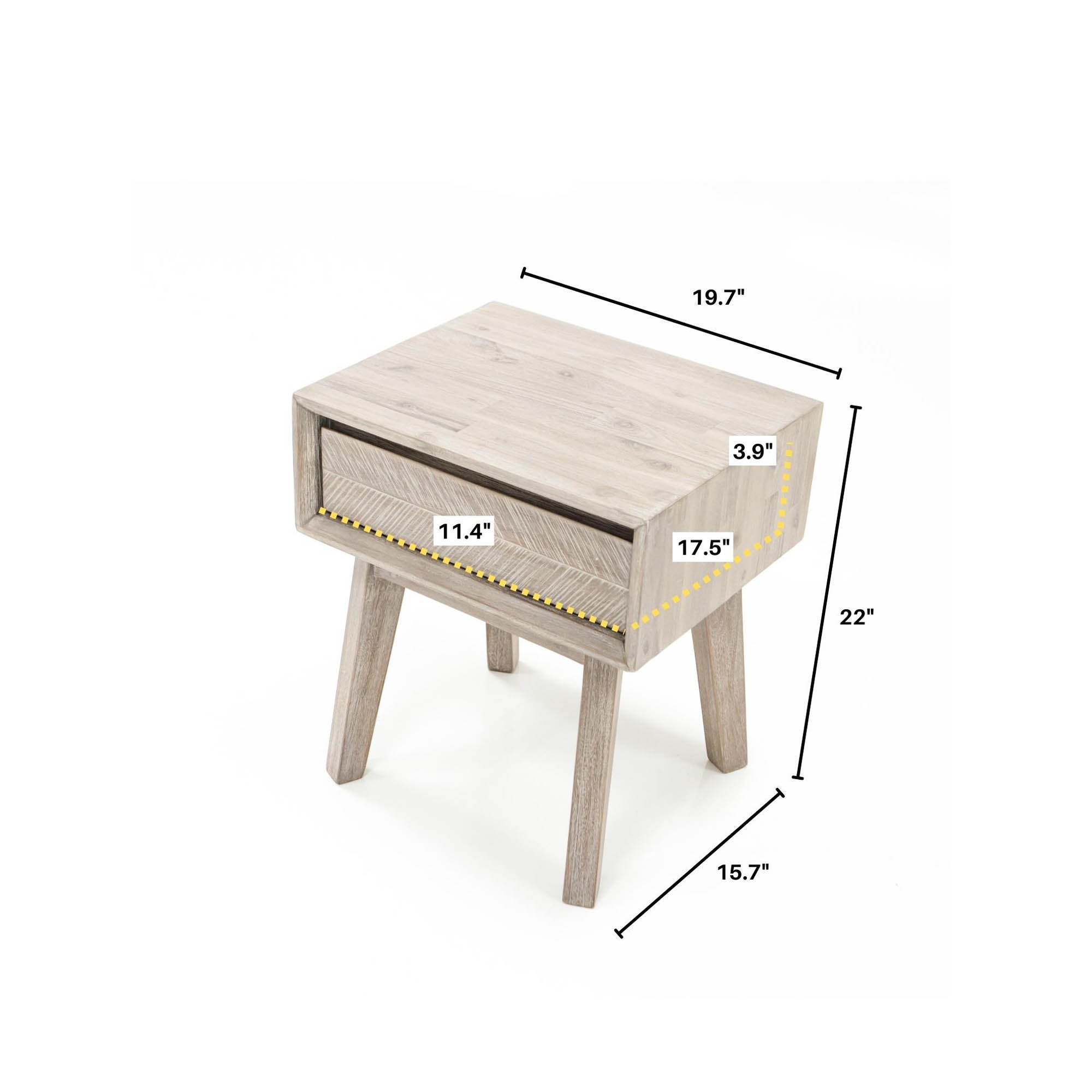 Gia 1 Drawer Nightstand