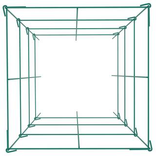 VEVOR 14.6 in. x 14.6 in. x 39.4 in. Tomato Cages for Garden Square Plant Support Cages Green Steel Tomato Towers (6-Pack) FXKZDFQ14.639YCQ1V0