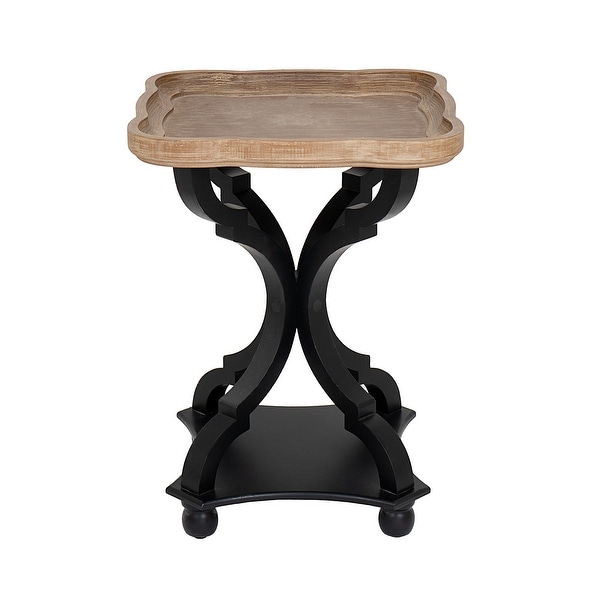 COZAYH Rustic Farmhouse Tray Top End Table