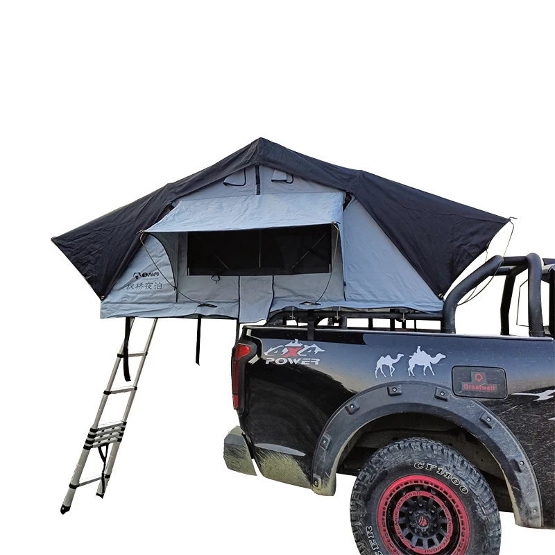 Folding Waterproof Awnings Camping Rack Triangle roof top tent Pick Up 4 Person Hard Shell Car Roof Top Tentl Car roof top Tent