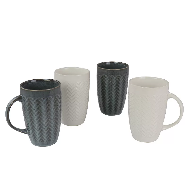 Gibson Everyday 22 oz Stoneware Mug set of 4