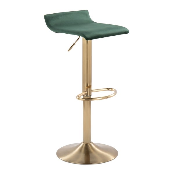 Silver Orchid Tower Ale Brushed Gold Adjustable Bar Stool (Set of 2)