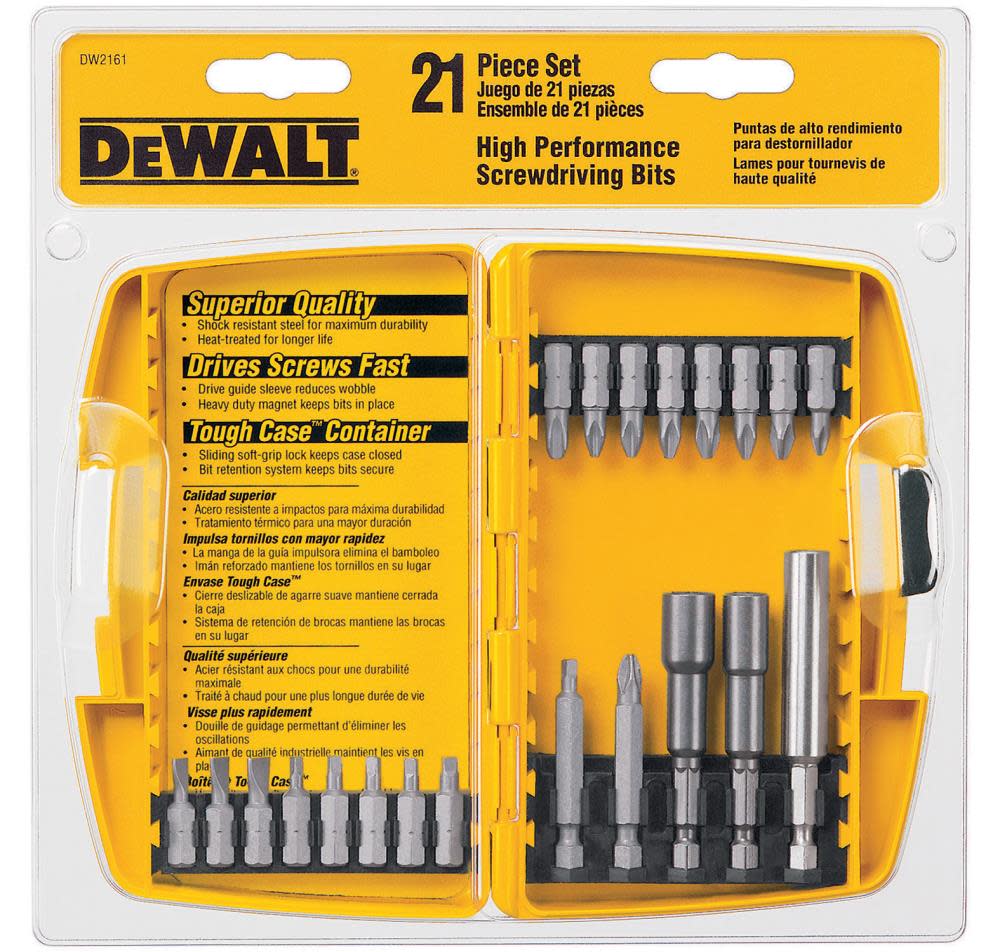 DEWALT 21 Piece Screw Driving Set with Tough Case