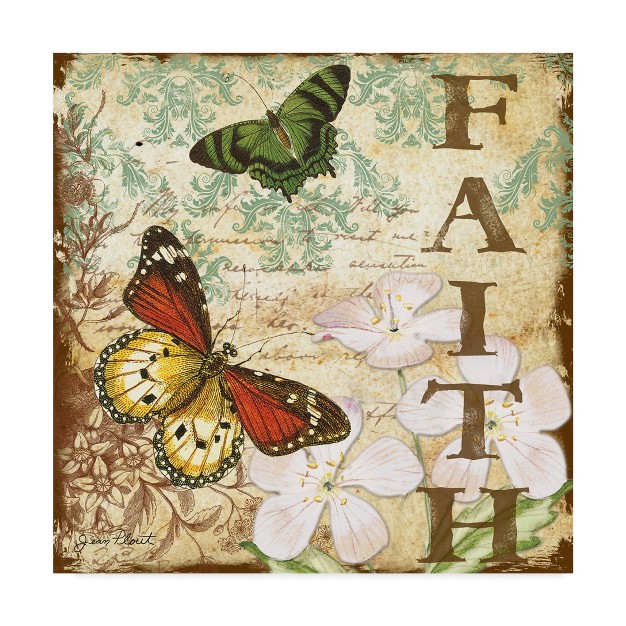 Trademark Fine Art jean Plout x27 inspirational Butterflies Faith x27 Canvas Art