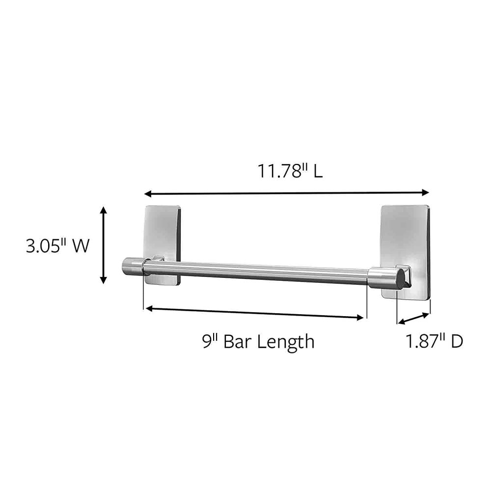 3M Command Satin Nickel Hand Towel Bar ;