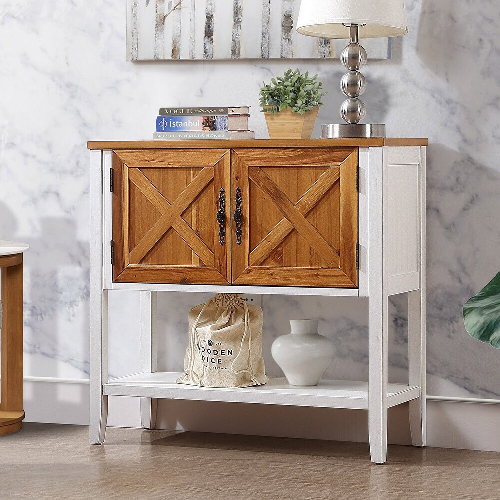 35'' Farmhouse Wood Buffet Sideboard Console Table